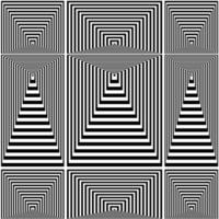 Optical illusion lines background. Abstract 3d black and white illusions. Conceptual design of optical illusion vector. EPS 10 Vector illustration