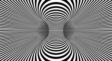 Optical illusion background distoted lines. Monochrome optical distortion. EPS 10 vector