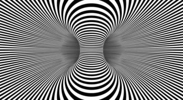 Optical illusion background distoted lines. Monochrome optical distortion. EPS 10 vector