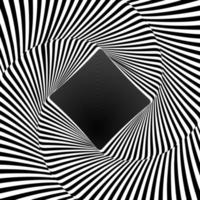 fondo de líneas de ilusión óptica. ilusiones abstractas 3d en blanco y negro. diseño conceptual de ilusión óptica .10 ilustración vector