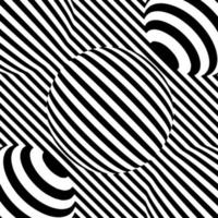 Optical illusion lines background. Abstract 3d black and white illusions. Conceptual design of optical illusion .10 illustration vector