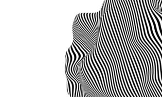 Optical illusion lines background. Abstract 3d black and white illusions. Conceptual design of optical illusion vector. EPS 10 Vector illustration