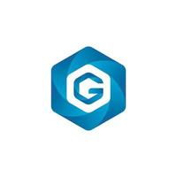 Letter G Logo with Hexagon Shape vector
