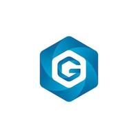 Letter G Logo with Hexagon Shape vector