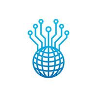 Tech World Logo Template Design Vector, Design Concept, Icon. vector