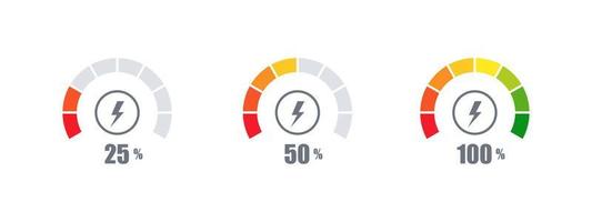 Measuring scale. Percent scale or risk scale. Concept template. Vector graphics