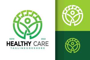 People Healthy Care Logo Design, brand identity logos vector, modern logo, Logo Designs Vector Illustration Template