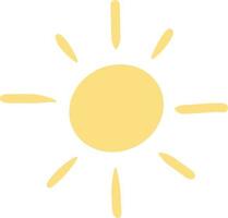 Bright sun illustration vector