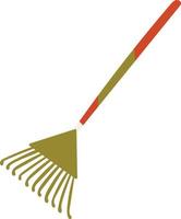 Green rake illustration vector