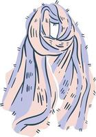 A loose scarf illustration vector