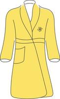 Yellow bathrobe illustration vector