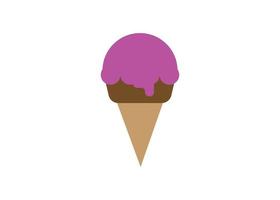 Ice cream cone icon summer design template vector isolated illustration