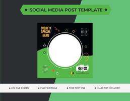 Restaurant Food Menu Social Media Post Design vector