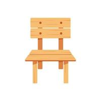 Wooden chairs vector isolated on white background