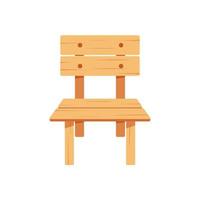 Wooden chairs vector isolated on white background