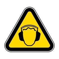 signo de piso de símbolo de protección auditiva vector