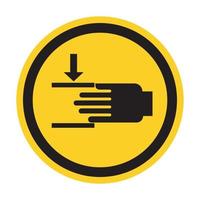 Crush hazard Mind your hands Sign vector