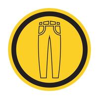Jeans vector icon isolated on white background