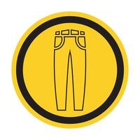 icono de vector de jeans aislado sobre fondo blanco