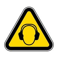 Hearing Protection Symbol Floor Sign vector