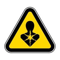 etiqueta de símbolo de peligro para la salud, peligro para la salud a largo plazo, pictograma de peligro de ghs vector