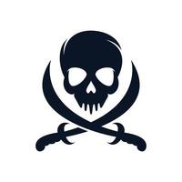 Skull vector icon illustration