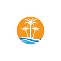 Palm tree summer vector icon