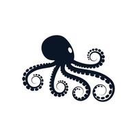 Octopus symbol vector icon illustration