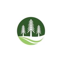 Pine tree vector icon illustration