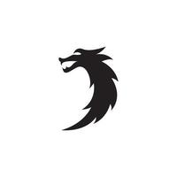 ilustración de símbolo de cabeza de dragón vector
