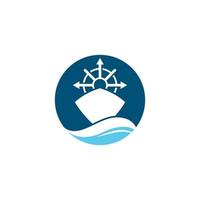 Cruise ship symbol vector icon