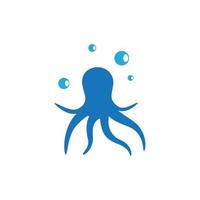 Octopus symbol vector icon illustration