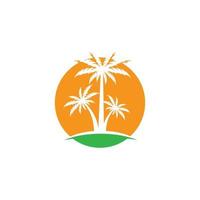 Palm tree summer vector icon