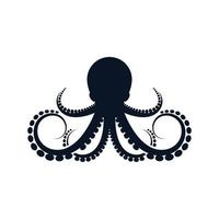 Octopus symbol vector icon illustration