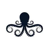 Octopus symbol vector icon illustration