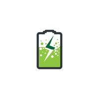 Eco energy battery vector icon