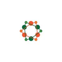 ilustración de icono de vector de molécula