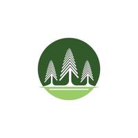 Pine tree vector icon illustration