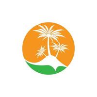 Palm tree summer vector icon