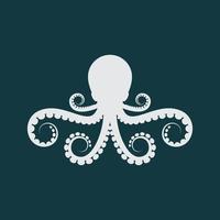 Octopus symbol vector icon illustration