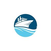 Cruise ship logo images vector