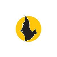 diseño de ilustración de icono de vector de murciélago
