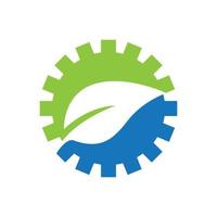 Eco tech logo design vector