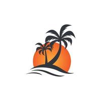 icono de vector de verano de palmera