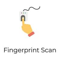 Trendy Fingerprint Scanner vector