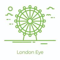 Trendy London Eye vector