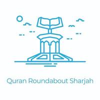 Trendy Quran Roundabout vector