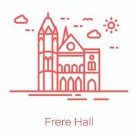 Trendy Frere Hall vector