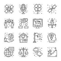 Bundle of Life Activities Line Icons vector