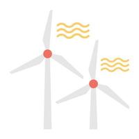 Trendy Windmill Concepts vector